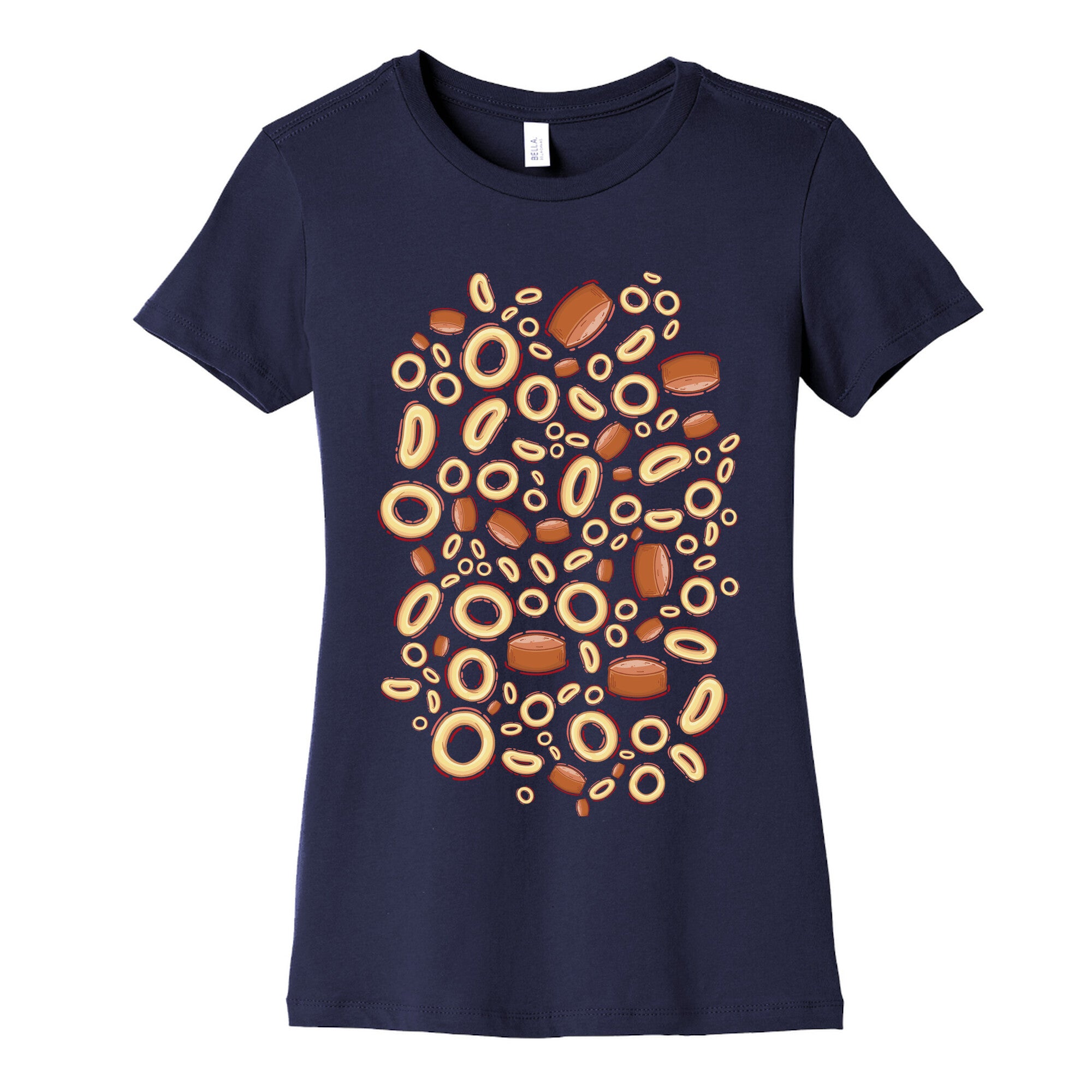 Spaghettios With Franks Pattern Women's Cotton Tee